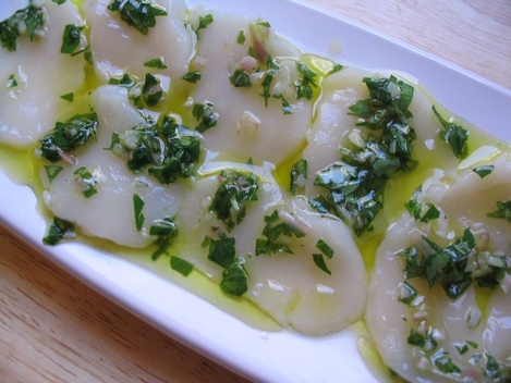 Carpaccio de coquilles Saint-Jacques... Carpaccio de coquilles Saint-Jacques...