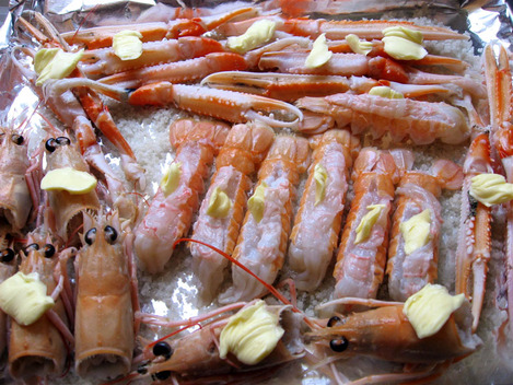 Langoustines grill�es au four 